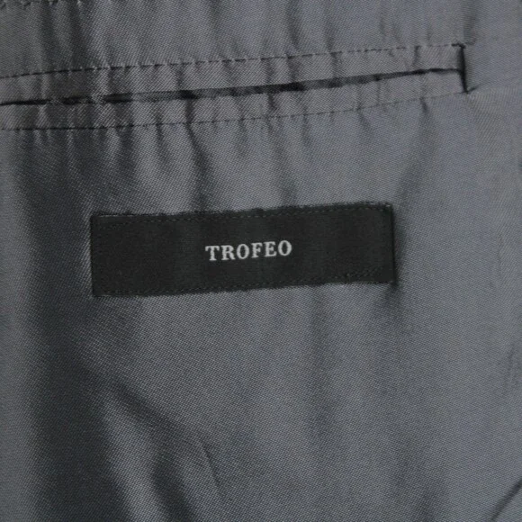Ermenegildo Zegna Wool Two Piece Suit Size 66R (~52R US) In Solid Gray
